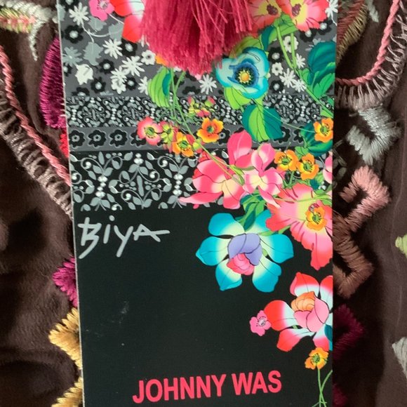 Johnny Was / Biya Silk Embroidered Top - Picture 3 of 4